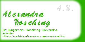 alexandra wosching business card